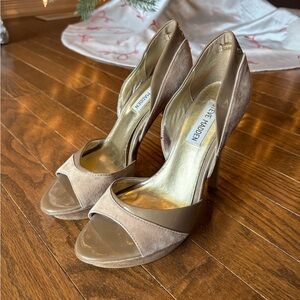 Steve Madden Women's Tan Peep Toe Heels